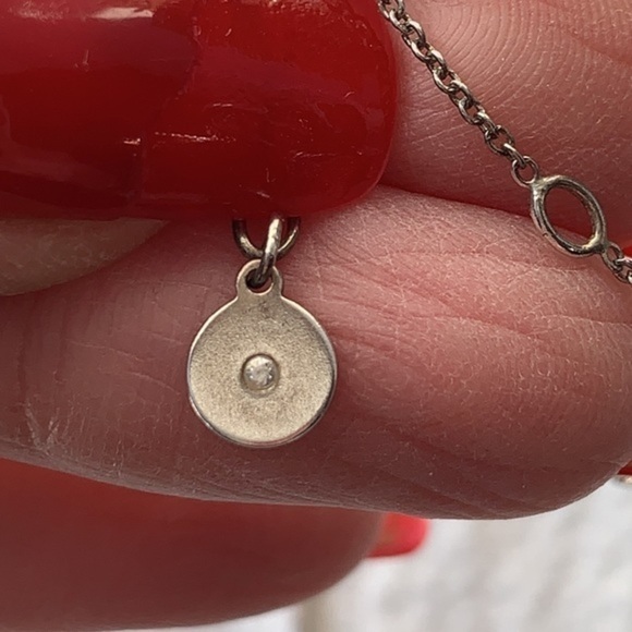 Stella and dot sterling silver long bar pendant crystal rhinestone dainty - Picture 5 of 9